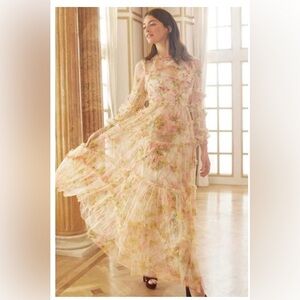 Needle and Thread Floral Print Ruffled Maxi Dress